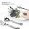 160 Pieces Silver Plastic Cutlery Disposable Silverware - 80 Forks, 40 Knives, 40 Spoons - For Catering, Parties, Dinners, Weddings, and Everyday Use